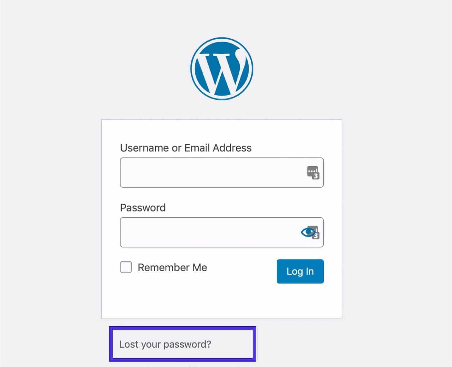 cambiar contraseña de WordPress